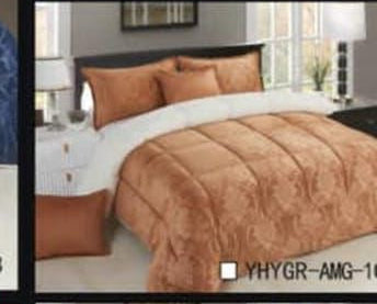 Brown colour shaggys welvet bedset soft welvet