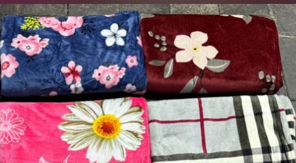 Flecce blanket soft double with embossed