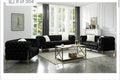 Sofa set black colour luxury 5 seater