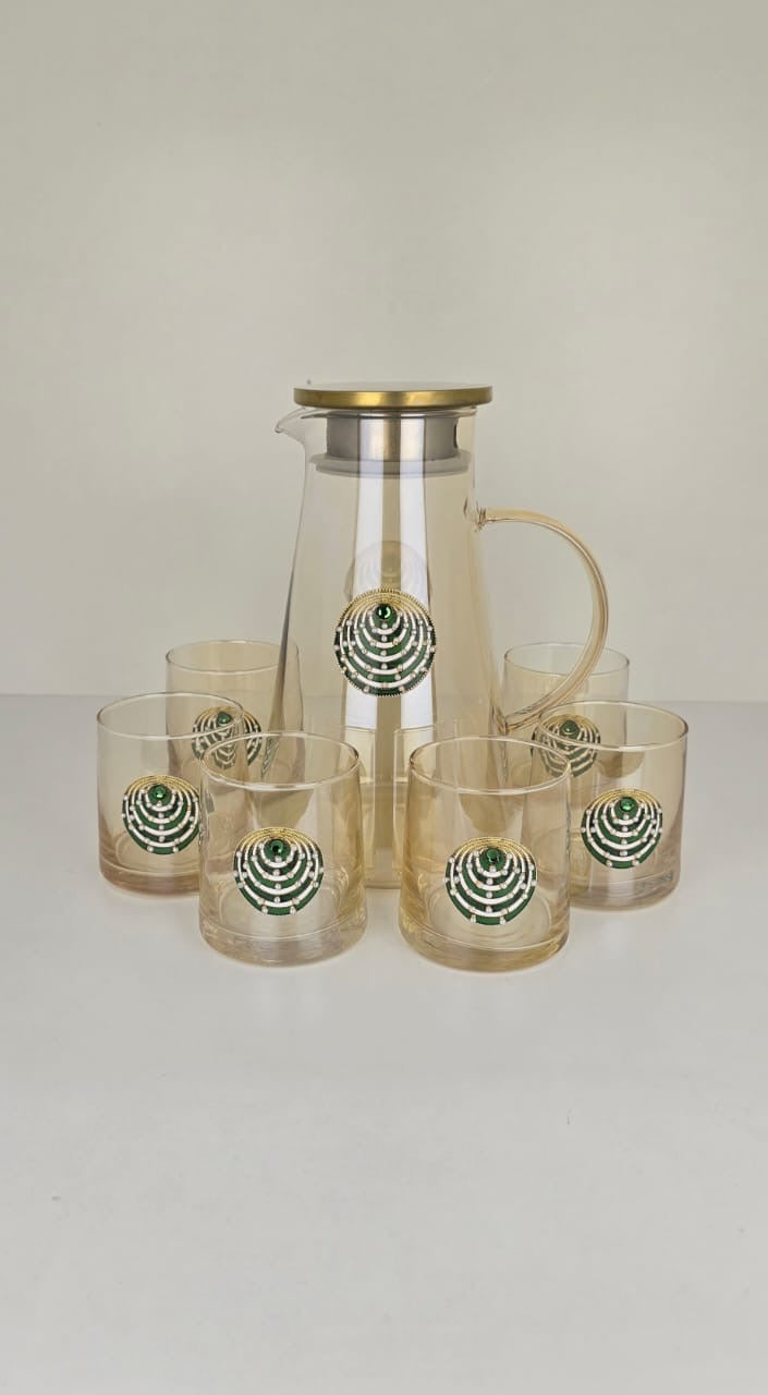 Water set fancy crokery with stonework