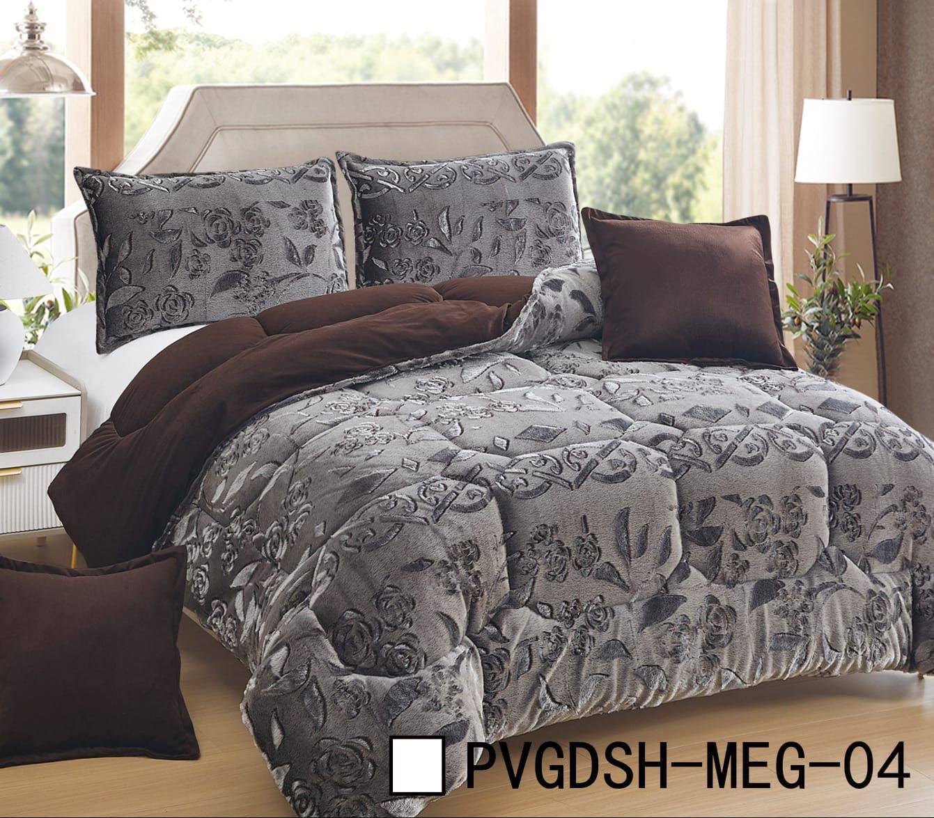 Cozy bedset 6 pc high quality with fiiling size king