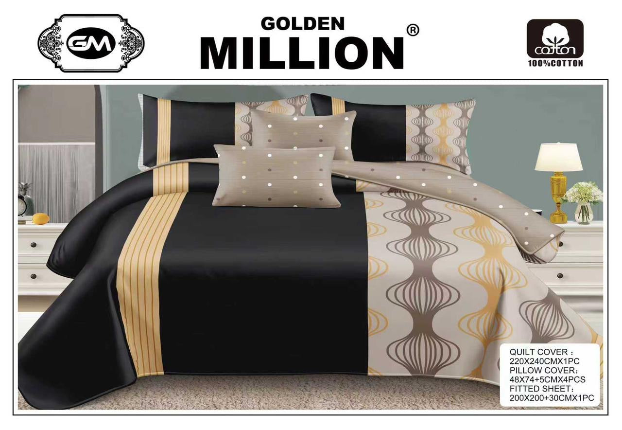 Bedset 6 pc set high quality king size with quilt cover
