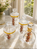 4 pc set high quality with stone work 3 jars 1 ittar bottle