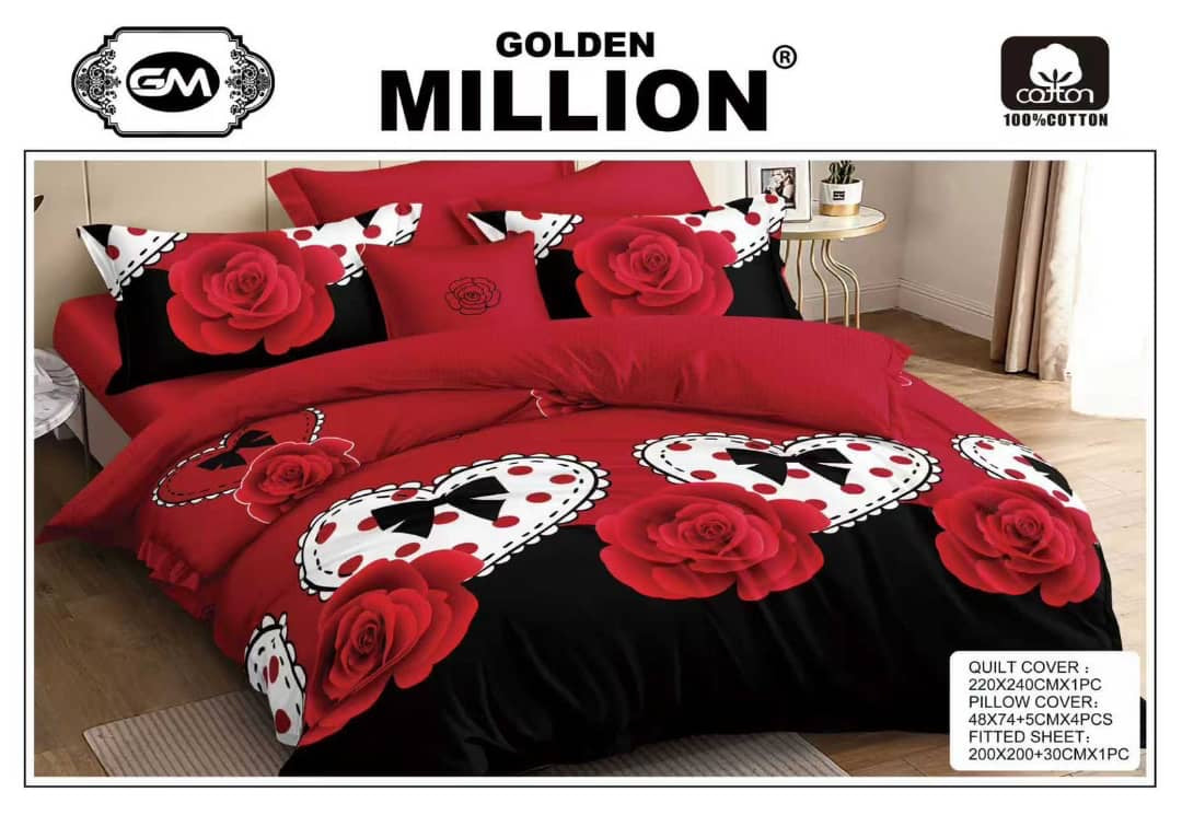 Bedset with quilt cover 6 pc set high quality set