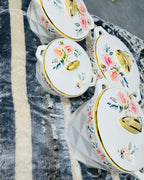 4 pc hotpot set floral print high quality