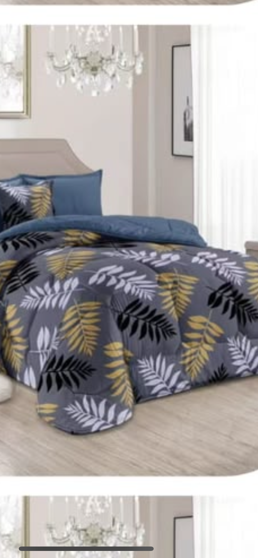 6 pc cotton comforter set with filling