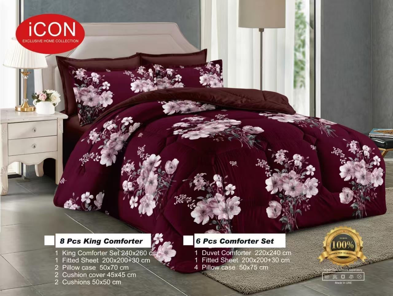 Cotton comforter bedset 8 pc set high quality