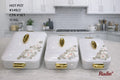 Hotpot set with 3d flowers high quality 3 pc set