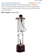 Steamer iron high quality black n decker