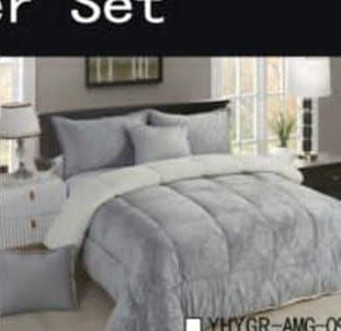 Gray colour shaggys comforter set welvet high quality