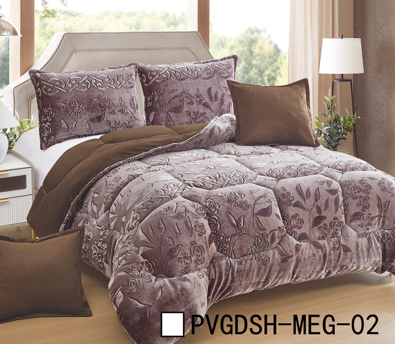 Fleece cozy soft bedset high quality 6 pc bedset