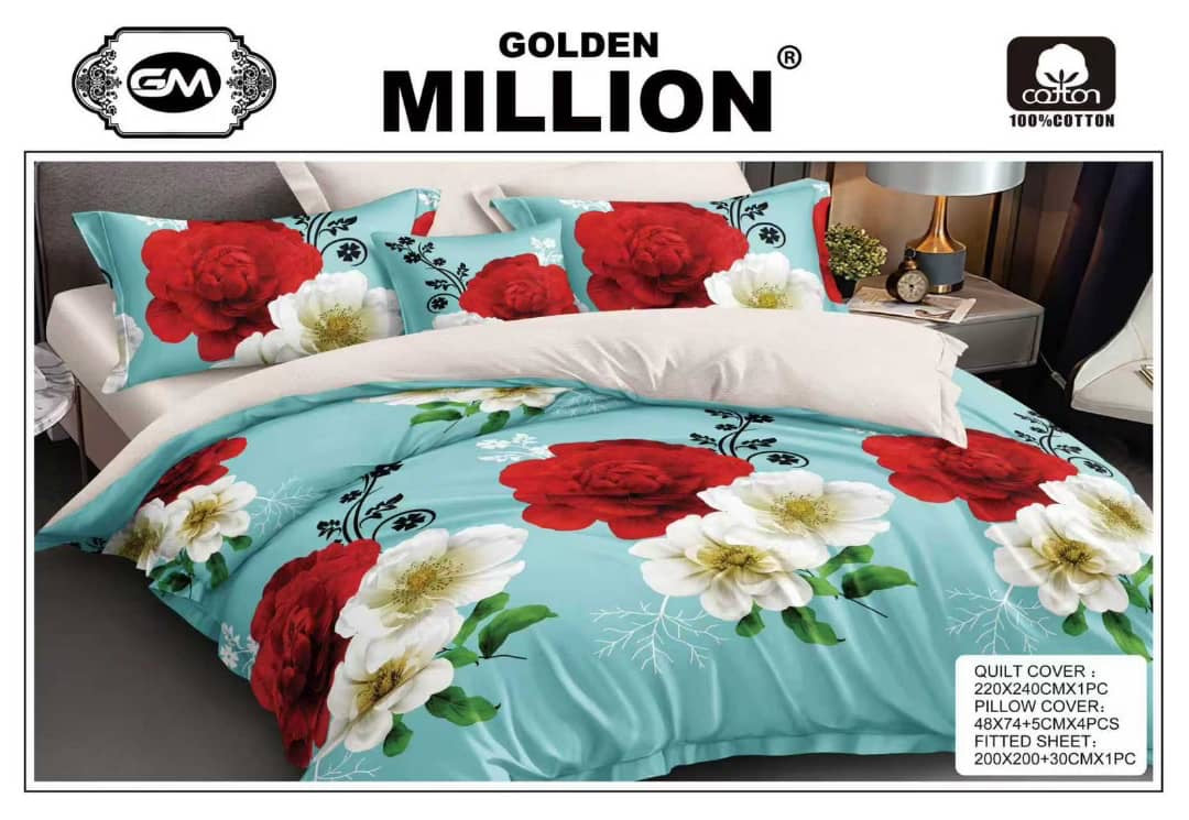 6 pcs bedset with quilt cover high quality king size