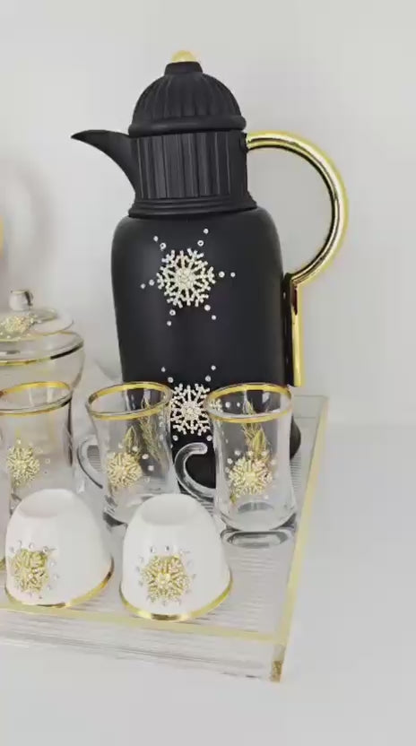 Arabic qehwa flask set high quality with stones