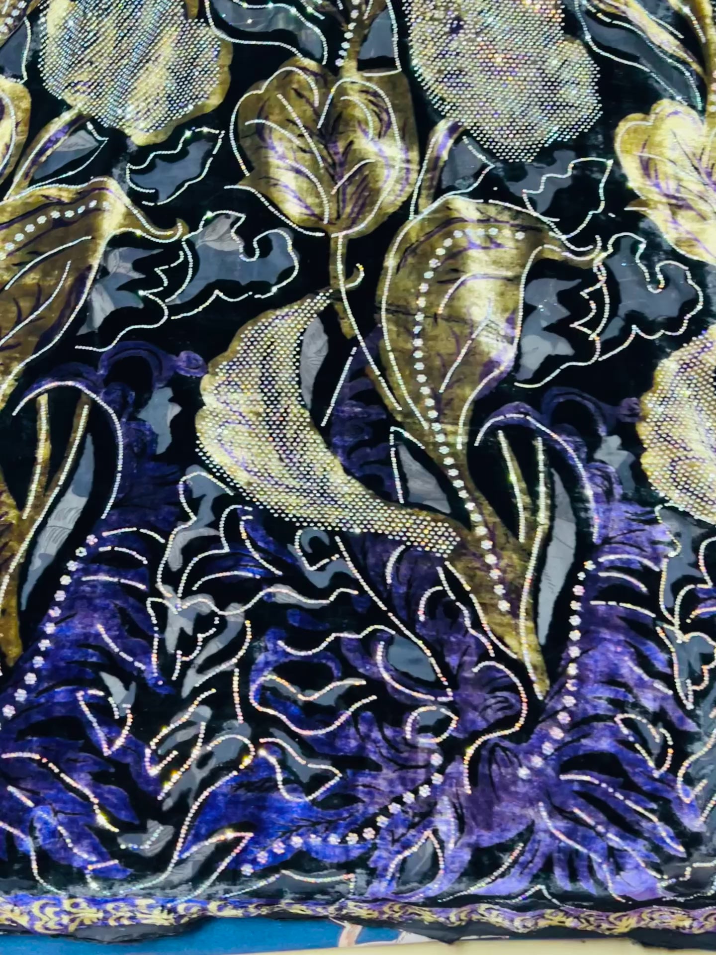 Velvet palachi heavy stonework shirt high quality fabric